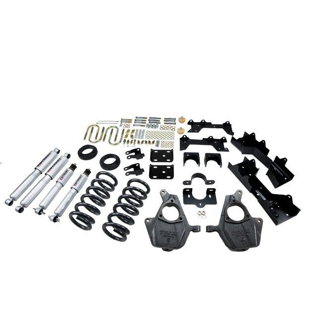 BELLTECH 680SP LOWERING KITS  Front And Rear Complete Kit W/ Street Performance Shocks 1999-2000 Chevrolet Silverado/Sierra (Ext Cab) 4 in. or 5 in. F/6 in. R drop W/ Street Performance Shocks