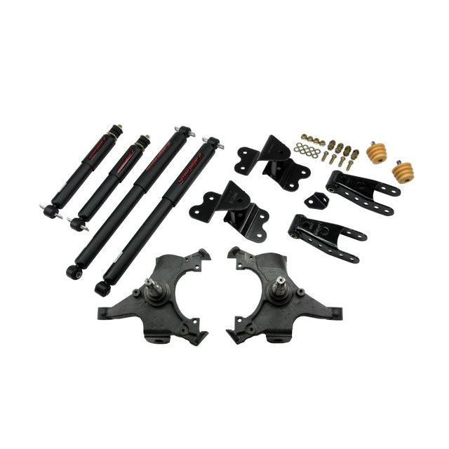 BELLTECH 685ND LOWERING KITS  Front And Rear Complete Kit W/ Nitro Drop 2 Shocks 1992-1998 Chevrolet Silverado/Sierra C1500 (Std Cab, ext 454 SS) 2 in. F/4 in. R drop W/ Nitro Drop II Shocks