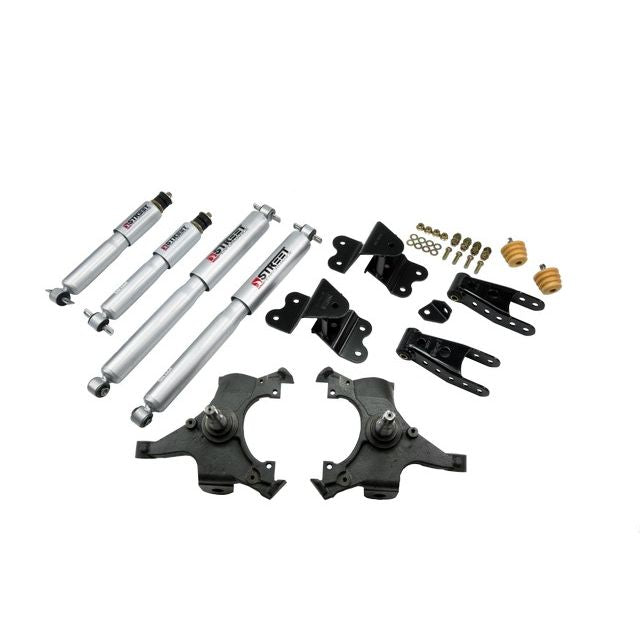 BELLTECH 685SP LOWERING KITS  Front And Rear Complete Kit W/ Street Performance Shocks 1992-1998 Chevrolet Silverado/Sierra C1500 (Std Cab, ext 454 SS) 2 in. F/4 in. R drop W/ Street Performance Shocks