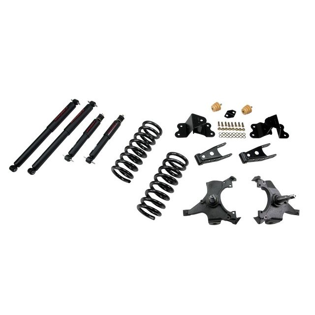 BELLTECH 687ND LOWERING KITS  Front And Rear Complete Kit W/ Nitro Drop 2 Shocks 1992-1998 Chevrolet Silverado/Sierra C1500 (Std Cab, ext 454 SS) 3 in. F/4 in. R drop W/ Nitro Drop II Shocks