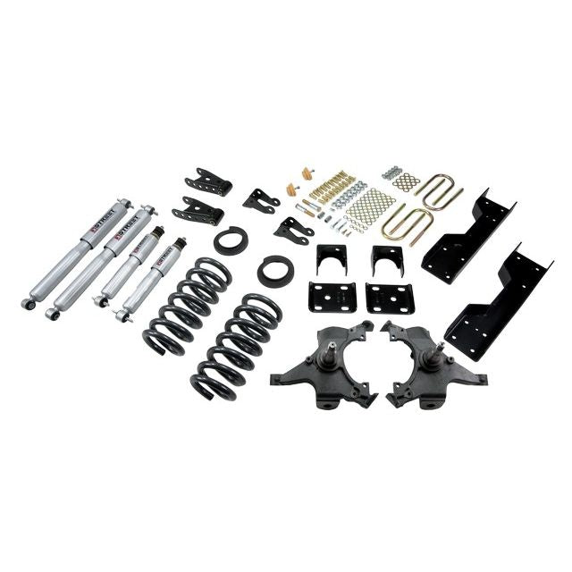 BELLTECH 689SP LOWERING KITS  Front And Rear Complete Kit W/ Street Performance Shocks 1992-1998 Chevrolet Silverado/Sierra C1500 (Std Cab, ext 454 SS) 4 in. or 5 in. F/6 in. or 7 in. R drop W/ Street Performance Shocks