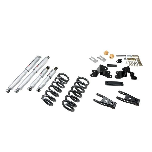 BELLTECH 691SP LOWERING KITS  Front And Rear Complete Kit W/ Street Performance Shocks 1988-1998 Chevrolet Silverado/Sierra C1500 (Ext Cab) 2 in. or 3 in. F/4 in. R drop W/ Street Performance Shocks