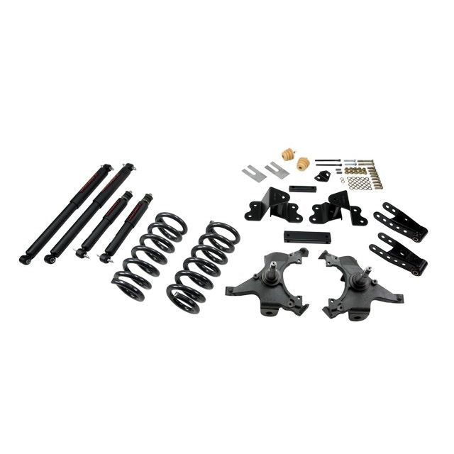 BELLTECH 692ND LOWERING KITS  Front And Rear Complete Kit W/ Nitro Drop 2 Shocks 1988-1998 Chevrolet Silverado/Sierra C1500 (Ext Cab) 3 in. F/4 in. R drop W/ Nitro Drop II Shocks