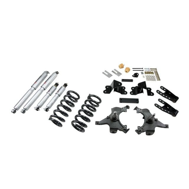 BELLTECH 692SP LOWERING KITS  Front And Rear Complete Kit W/ Street Performance Shocks 1988-1998 Chevrolet Silverado/Sierra C1500 (Ext Cab) 3 in. F/4 in. R drop W/ Street Performance Shocks