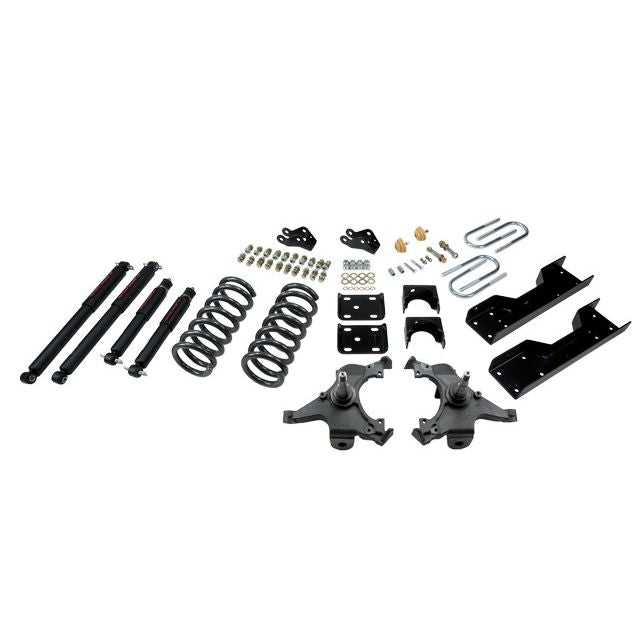 BELLTECH 701ND LOWERING KITS  Front And Rear Complete Kit W/ Nitro Drop 2 Shocks 1990-1994 Chevrolet Silverado/Sierra C1500 (454 SS Only) 88-98 Chevrolet Silverado/Sierra C2500 (All ext 8 Lug) 4 in. or 5 in. F/6 in. R drop W/ Nitro Drop II Shocks