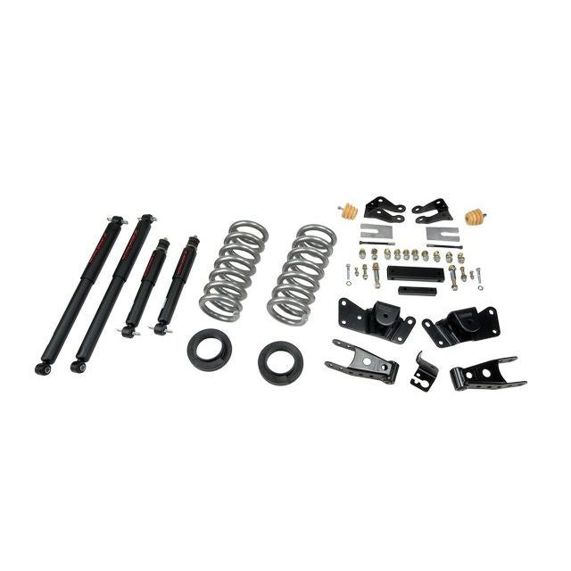 BELLTECH 715ND LOWERING KITS  Front And Rear Complete Kit W/ Nitro Drop 2 Shocks 1997-2000 Chevrolet Silverado/Sierra 3/4 Ton & 1 Ton (Crew Cab/Dually) 1 in. or 2 in. F/4 in. R drop W/ Nitro Drop II Shocks