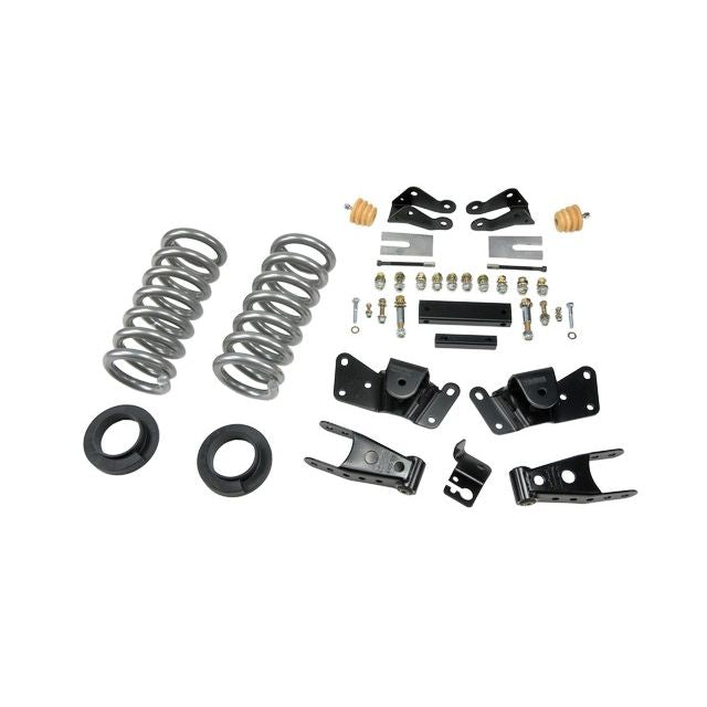 BELLTECH 715 LOWERING KITS  Front And Rear Complete Kit W/O Shocks 1997-2000 Chevrolet Silverado/Sierra 3/4 Ton & 1 Ton (Crew Cab/Dually) 1 in. or 2 in. F/4 in. R drop W/O Shocks