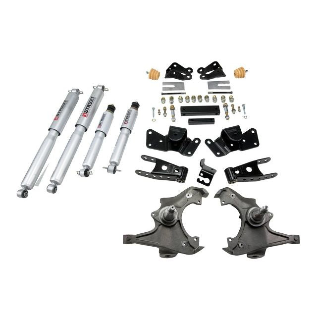 BELLTECH 716SP LOWERING KITS  Front And Rear Complete Kit W/ Street Performance Shocks 1997-2000 Chevrolet Silverado/Sierra 3/4 Ton & 1 Ton (Crew Cab/Dually) 3 in. F/4 in. R drop W/ Street Performance Shocks