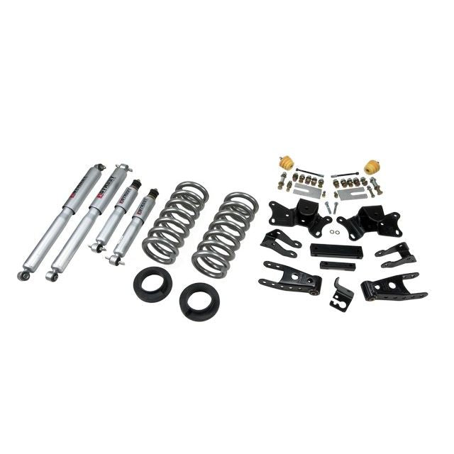 BELLTECH 718SP LOWERING KITS  Front And Rear Complete Kit W/ Street Performance Shocks 1997-2000 Chevrolet Silverado/Sierra 3/4 Ton & 1 Ton ((All Cabs)/Dually) 1 in. or 2 in. F/4 in. R drop W/ Street Performance Shocks