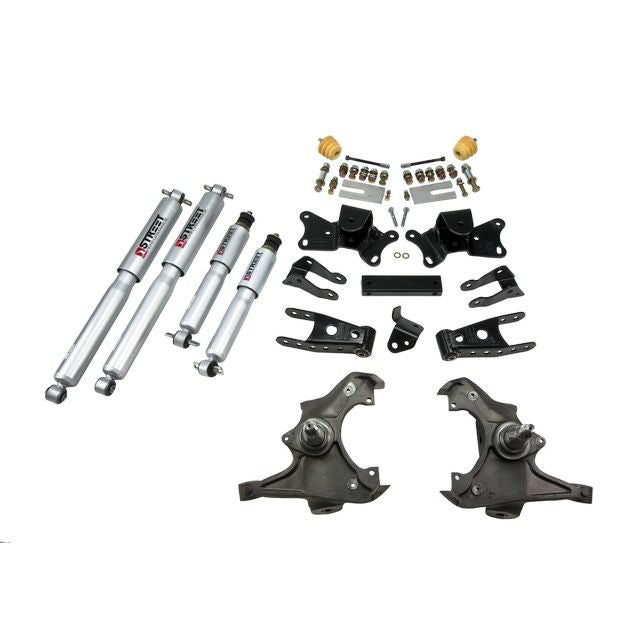 BELLTECH 721SP LOWERING KITS  Front And Rear Complete Kit W/ Street Performance Shocks 1989-1996 Chevrolet Silverado/Sierra 3/4 Ton & 1 Ton (Ext/Crew Cab) 3 in. F/4 in. R drop W/ Street Performance Shocks