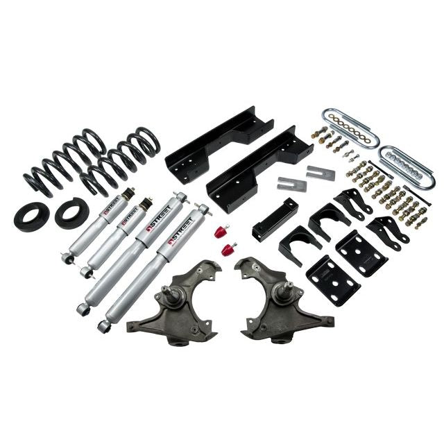 BELLTECH 722SP LOWERING KITS  Front And Rear Complete Kit W/ Street Performance Shocks 1989-1996 Chevrolet Silverado/Sierra 3/4 Ton & 1 Ton (Ext/Crew Cab) 4 in. or 5 in. F/8 in. R drop W/ Street Performance Shocks