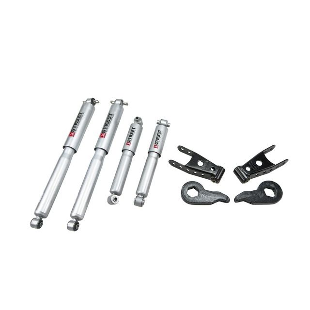 BELLTECH 729SP LOWERING KITS  Front And Rear Complete Kit W/ Street Performance Shocks 1988-1998 Chevrolet Silverado/Sierra (Std/Ext Cab4WD) 95-99 Chevrolet Tahoe/Suburban/Yukon (4WD) 1 in. or 3 in. F/2 in. R drop W/ Street Performance Shocks