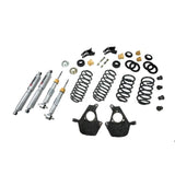 BELLTECH 733SP LOWERING KITS  Front And Rear Complete Kit W/ Street Performance Shocks 2007-2014 Chevrolet Tahoe/Suburban/Avalanche/Yukon (w/out Factory Autoride, 2WD/4WD) 3 in. or 4 in. F/3 in. or 4 in. R drop W/ Street Performance Shocks