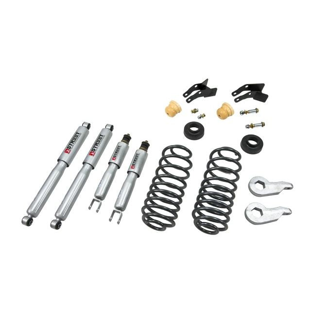 BELLTECH 757SP LOWERING KITS  Front And Rear Complete Kit W/ Street Performance Shocks 2000-2006 Chevrolet Tahoe/Suburban/Avalanche/Yukon (2WD/4WD) 1 in. or 2 in. F/2 in. or 3 in. R drop W/ Street Performance Shocks