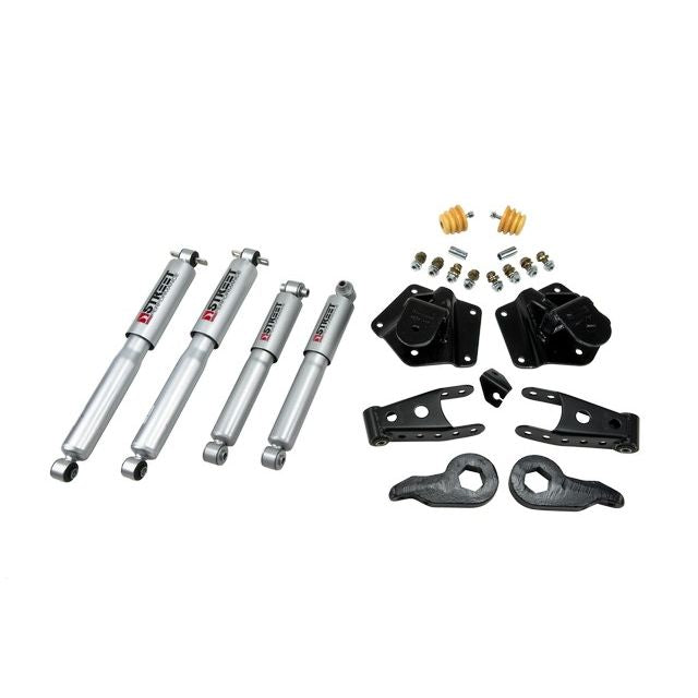 BELLTECH 763SP LOWERING KITS  Front And Rear Complete Kit W/ Street Performance Shocks 1995-1999 Chevrolet Tahoe/Yukon (4DR) 92-94 Chevrolet Blazer (4DR) 1 in. or 3 in. F/3 in. R drop W/ Street Performance Shocks