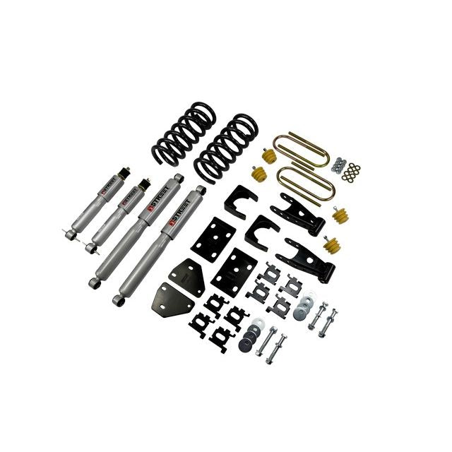 BELLTECH 812SP LOWERING KITS  Front And Rear Complete Kit W/ Street Performance Shocks 2002-2005 Dodge Ram 1500 (Quad Cab) 2 in. F/5 in. R drop W/ Street Performance Shocks