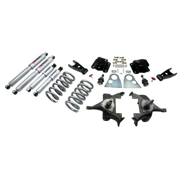 BELLTECH 815SP LOWERING KITS  Front And Rear Complete Kit W/ Street Performance Shocks 1994-1999 Dodge Ram 1500 (Std Cab, V8, Auto Trans Only) 3 in. F/4 in. R drop W/ Street Performance Shocks