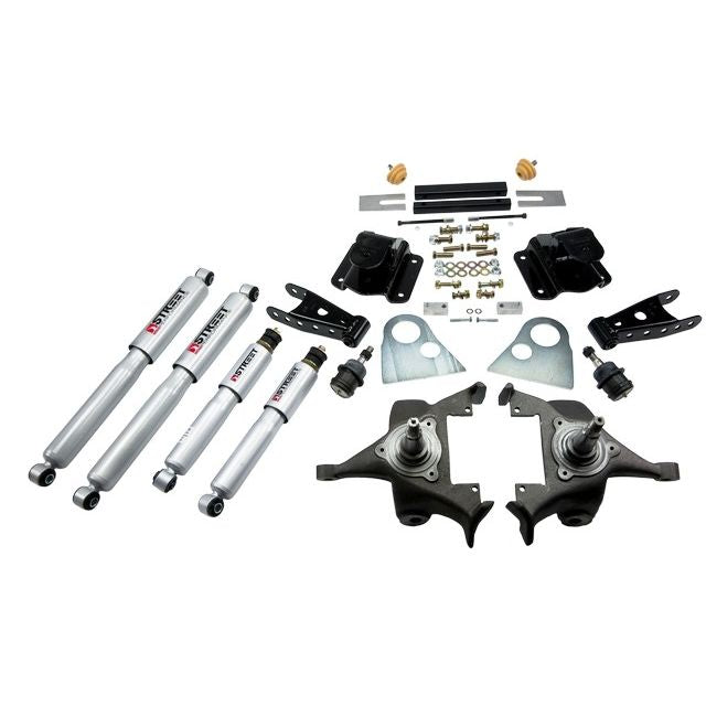 BELLTECH 818SP LOWERING KITS  Front And Rear Complete Kit W/ Street Performance Shocks 1994-1999 Dodge Ram 1500 (Ext Cab, V8, Auto Trans Only) 2 in. F/4 in. R drop W/ Street Performance Shocks