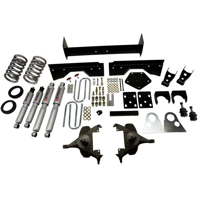 BELLTECH 822SP LOWERING KITS  Front And Rear Complete Kit W/ Street Performance Shocks 1994-1999 Dodge Ram 1500 (Ext Cab, V8, Auto Trans Only) 4 in. or 5 in. F/6 in. or 7 in. R drop W/ Street Performance Shocks