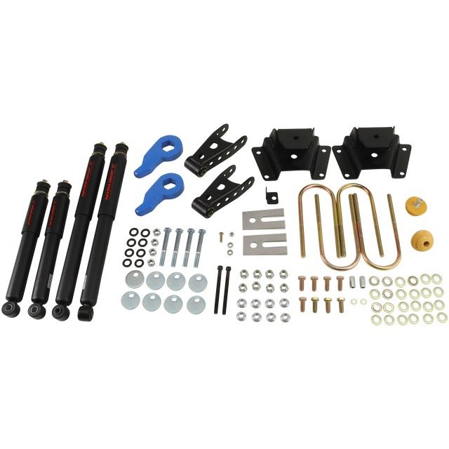 BELLTECH 937ND LOWERING KITS  Front And Rear Complete Kit W/ Nitro Drop 2 Shocks 1997-2003 Ford F150 ((All Cabs), 4WD) 1 in. or 3 in. F/3 in. R drop W/ Nitro Drop II Shocks