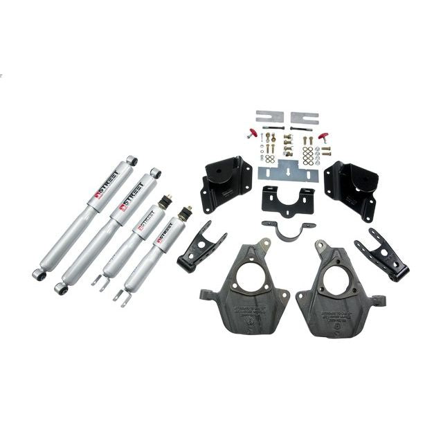 BELLTECH 947SP LOWERING KITS  Front And Rear Complete Kit W/ Street Performance Shocks 2005-2006 Chevrolet Silverado/Sierra (Ext Cab, w/ Factory Front Torsion Bar) 2 in. F/3 in. R drop W/ Street Performance Shocks