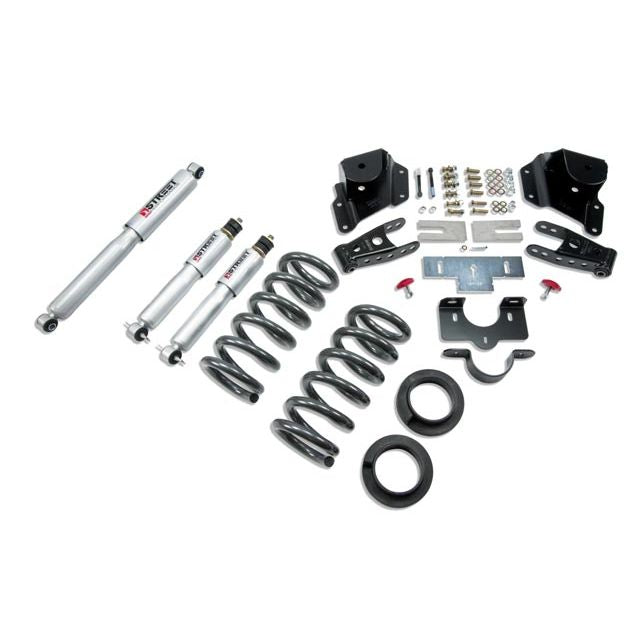 BELLTECH 950SP LOWERING KITS  Front And Rear Complete Kit W/ Street Performance Shocks 1999-2006 Chevrolet Silverado/Sierra (Ext Cab) 2 in. or 3 in. F/3 in. R drop W/ Street Performance Shocks