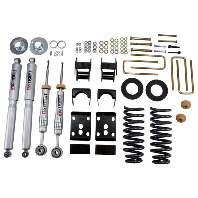 BELLTECH 981SP LOWERING KITS  Front And Rear Complete Kit W/ Street Performance Shocks 2009-2013 Ford F150 Ext Cab Short Bed 2 in. or 3 in. F/4 in. R drop W/ Street Performance Shocks