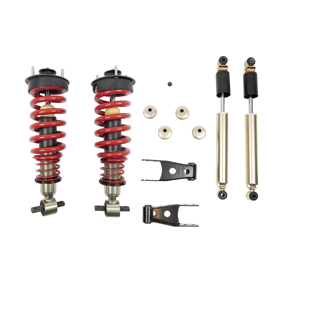 BELLTECH 985SPAC PERF COILOVER KIT + Complete Kit Inc. Damping/Height Adjustable Front Coilovers 2007-2018 Chevrolet Silverado/Sierra 1500 (All Cabs) Short Bed