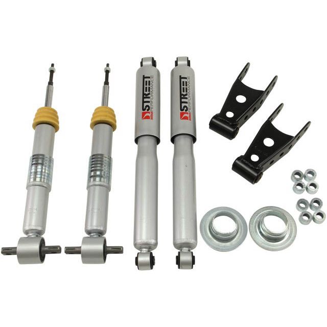 BELLTECH 990SP LOWERING KITS  Front And Rear Complete Kit W/ Street Performance Shocks 2014-2018 Chevrolet Silverado/Sierra (All Cabs) 2wd +1 in. to -2 in. F/2 in. or 3 in. R Drop W/ Street Performance Shocks