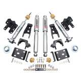 BELLTECH 991SP LOWERING KITS  Front And Rear Complete Kit W/ Street Performance Shocks 2014-2018 Chevrolet Silverado/Sierra (All Cabs) 2wd +1 in. to -2 in. F/4 in. R Drop W/ Street Performance Shocks