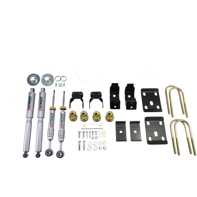 BELLTECH 993SP LOWERING KITS  Front And Rear Complete Kit W/ Street Performance Shocks 2014-2015 Chevrolet Silverado/Sierra (Std Cab) 2wd 3 in.or 4 in. F/ 7 in. R w/ Street Performance Shocks