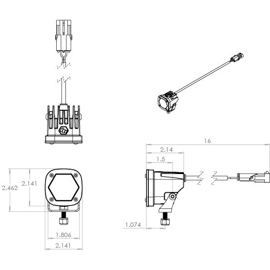 Baja Designs - 380001WT - S1 White LED Auxiliary Light Pod