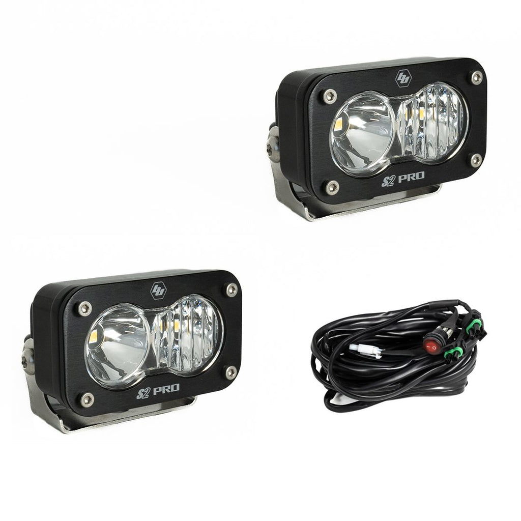 Baja Designs - 487803 - S2 Pro Black LED Auxiliary Light Pod Pair