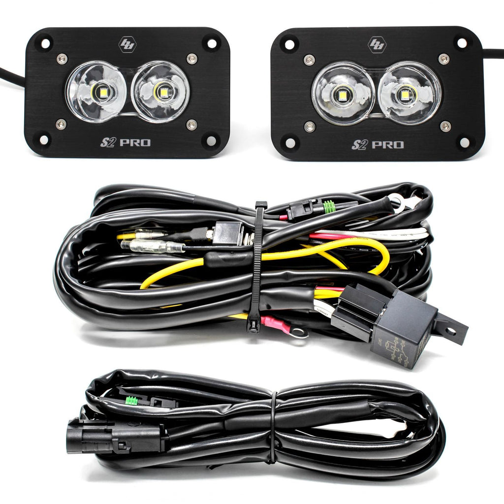 Baja Designs - 487808 - S2 Pro Black Flush Mount LED Light Pod Reverse Kit