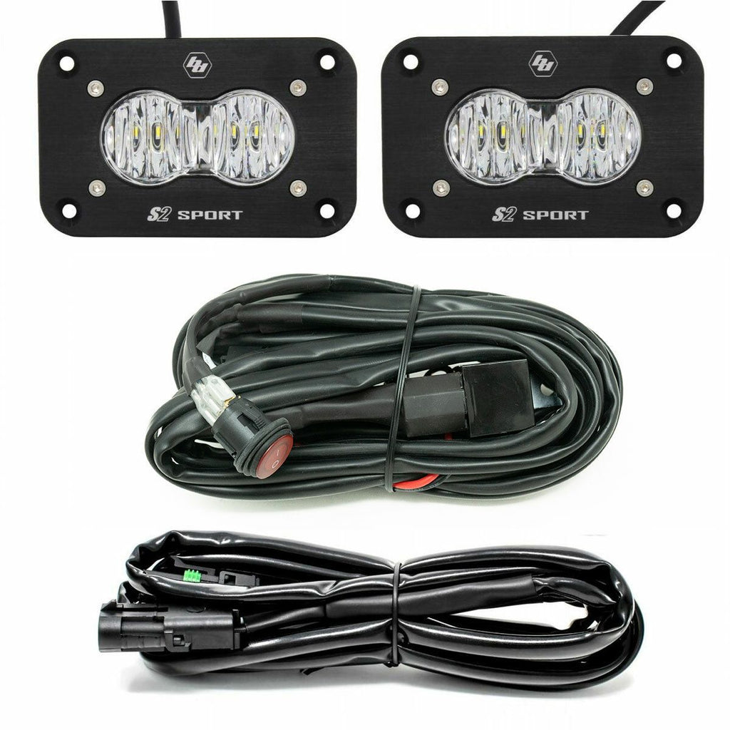 Baja Designs - 547807 - S2 Sport Black Flush Mount LED Light Pod Reverse Kit