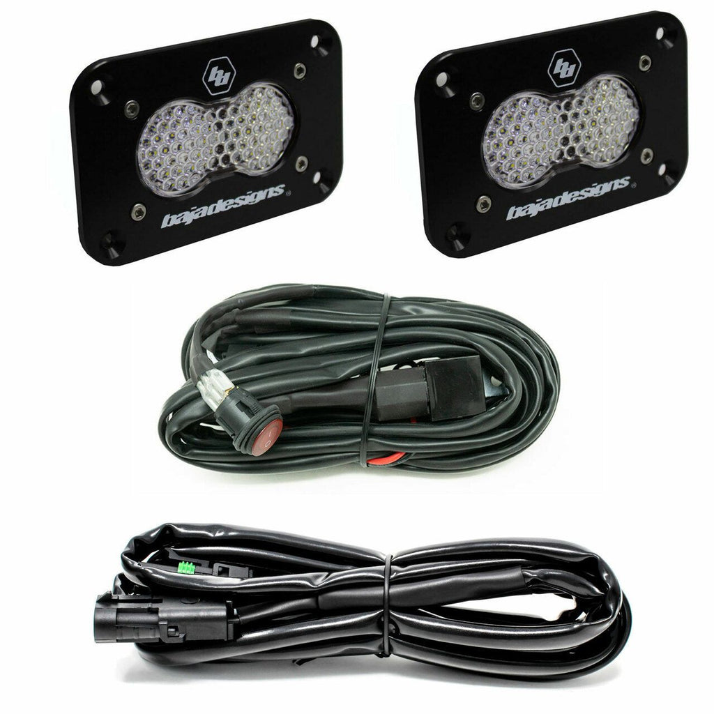 Baja Designs - 547808 - S2 Sport Black Flush Mount LED Light Pod Reverse Kit