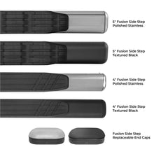 Load image into Gallery viewer, Big Country Truck Accessories 105324800 - 5 Fusion Series Side Bars With Mounting Bracket Kit - Textured Black