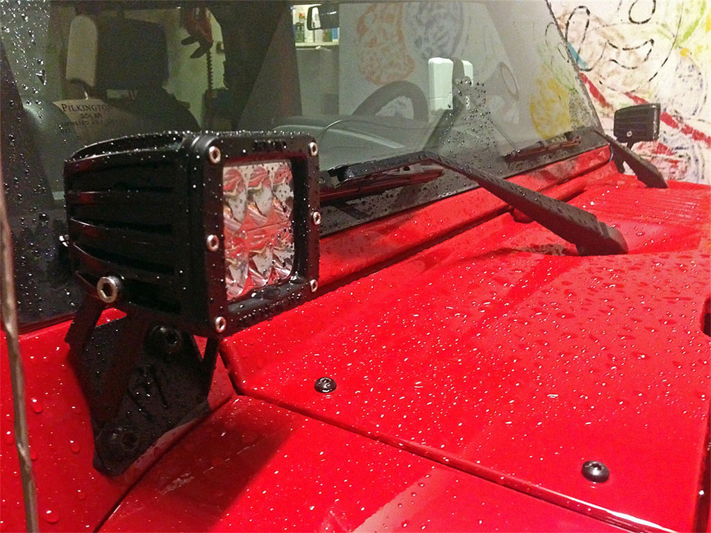 Rigid Industries RIGID 2007-2018 Jeep JK A-Pillar Mount Kit; Fits D-Series or Radiance POD Lights 40331