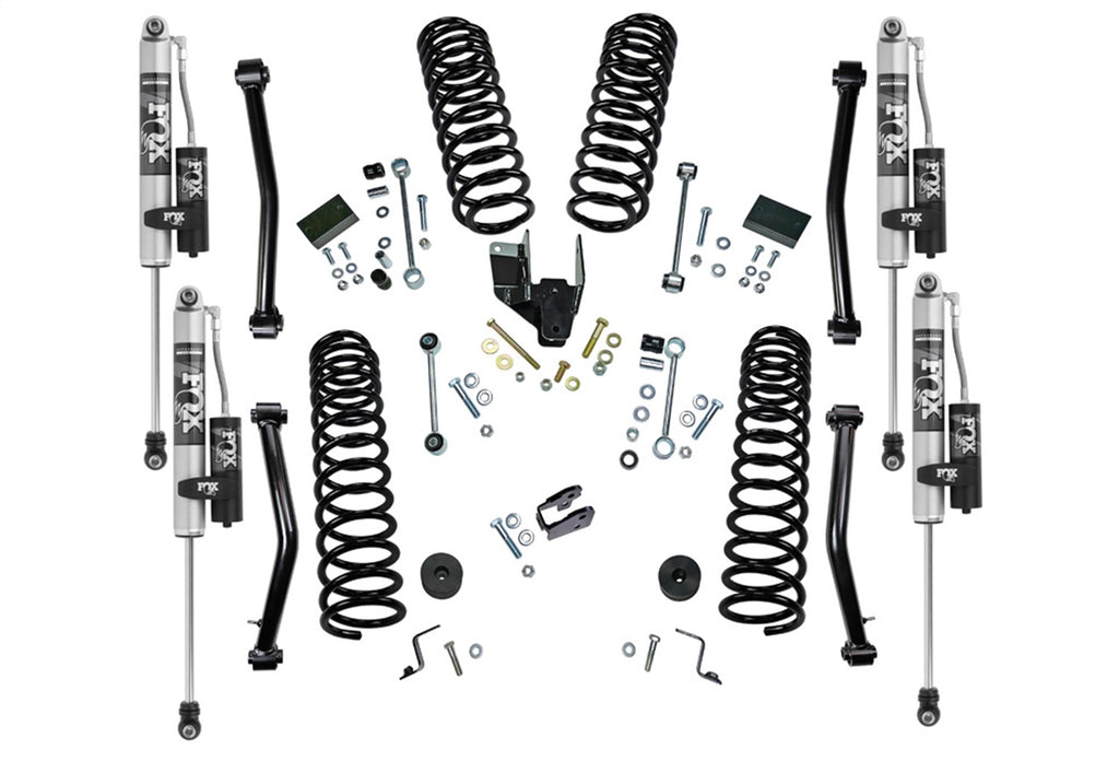 Superlift 4in. Dual Rate Coil Lift Kit w/Fox 2.0 Res Shocks-18-23 Wrangler JLU 4WD-4Dr K184FX