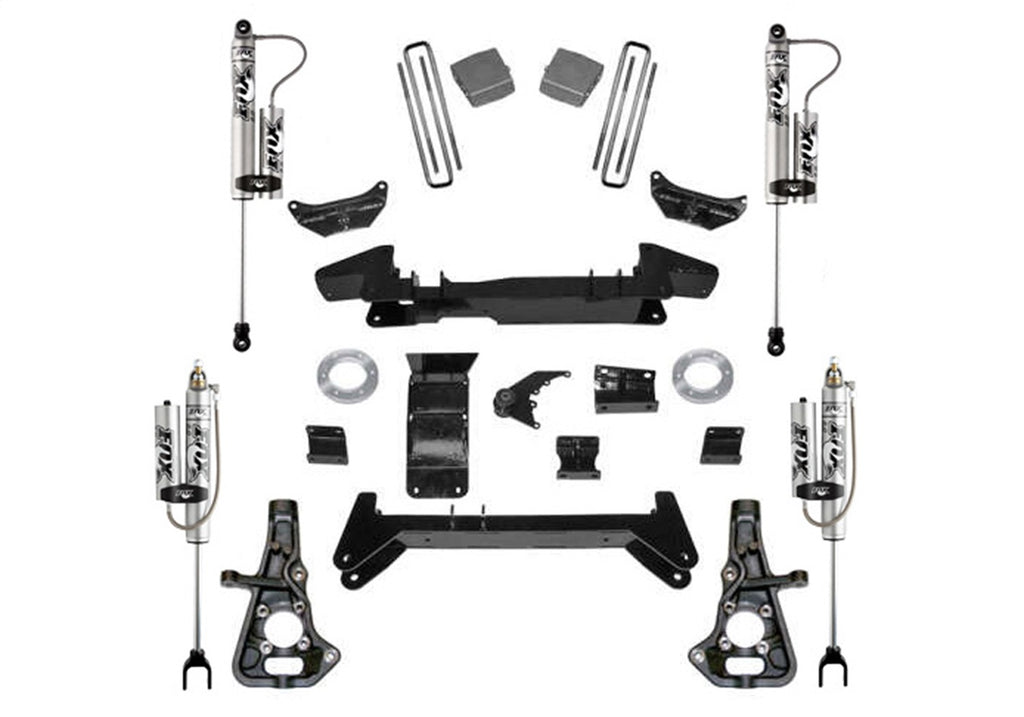 Superlift 6in. Lift Kit w/FOX Shocks-01-10 Silv/Sierra 2500HD/3500HD 4WD-Knuckle Kit K860FX