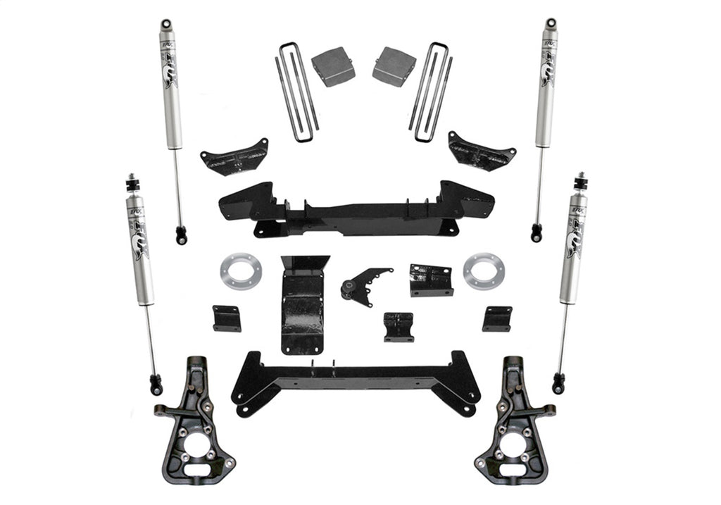 Superlift 6in. Lift Kit w/FOX Shocks-01-10 Silv/Sierra 2500HD/3500HD 4WD-Knuckle Kit K860F