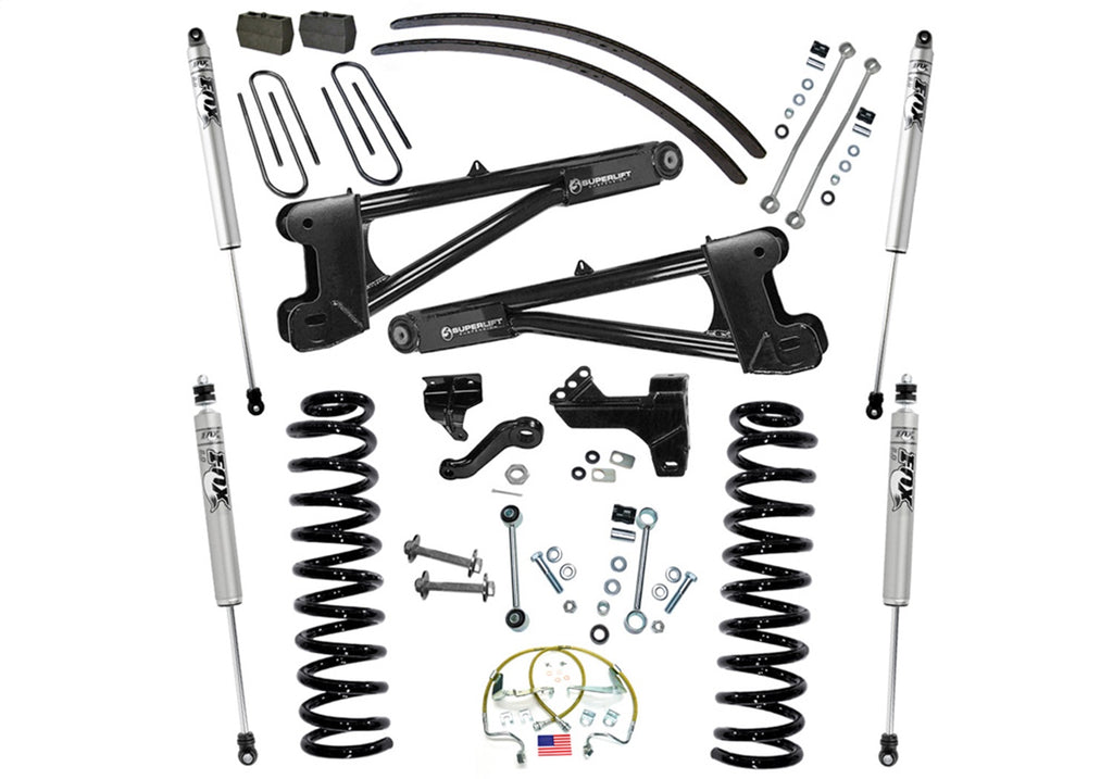 Superlift 6in. Lift Kit w/FOX Shocks-08-10 F250/350 4WD Diesel w/Replacement Radius Arms K983F