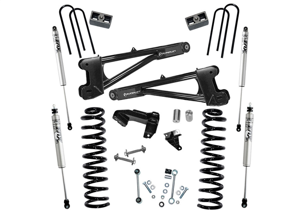 Superlift 4in. Lift Kit w/FOX Shocks-11-16 F250/350 4WD Diesel w/Replacement Radius Arms K987F