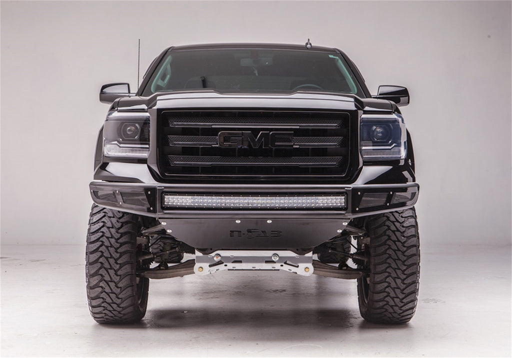 N-Fab M-RDS PreRunner Front Bumper (1 Pc)-16-18 (19 Leg) Silv 1500-TX Blk C161MRDS-TX