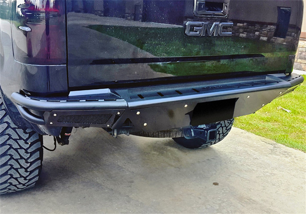 N-Fab RBS PreRunner Rear Bumper-14-18 (19 Leg/Lim) Silv/Sierra 1500-Gloss Blk C14RBS-H