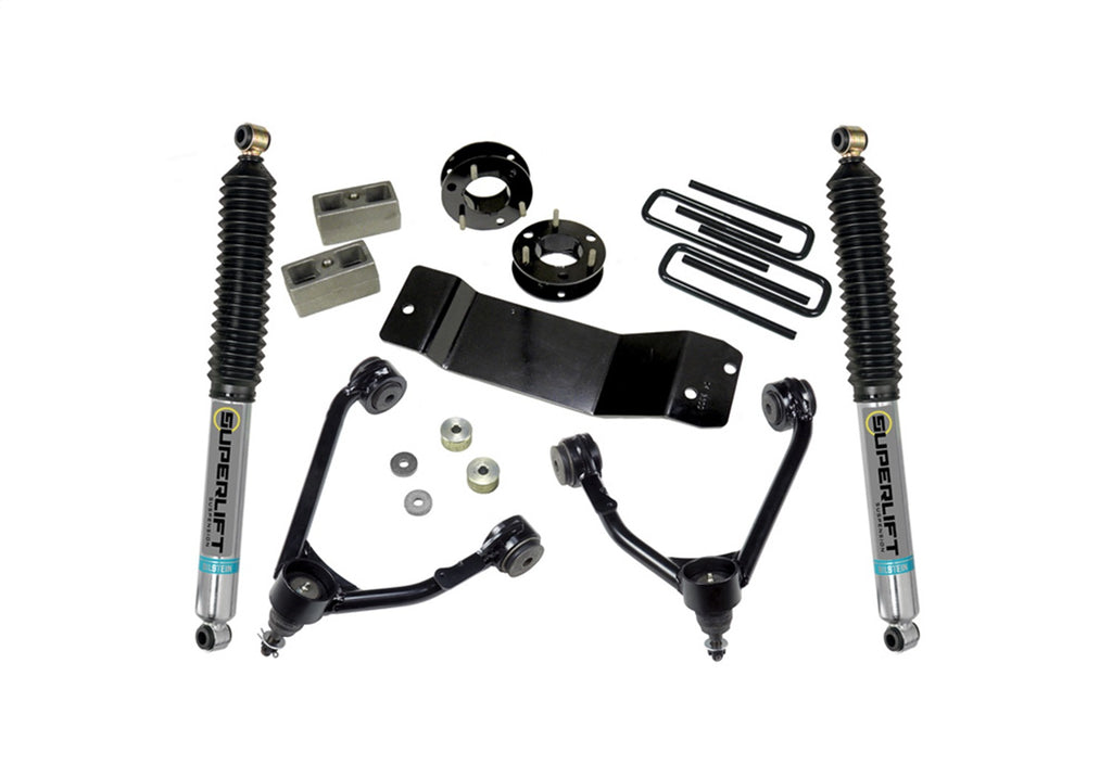 Superlift 3.5in. Upper Ctrl Arm Kit-07-16 GM 1500 4WD w OE Cast Stl Ctrl Arms w Bil Rr Shc 3700B