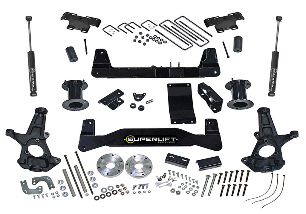 Superlift 6.5in. Lift Kit-14-16 Silv/Sierra 1500 4WD w OE Cast Stl Ctrl Arms w SL Rr Shcks K160