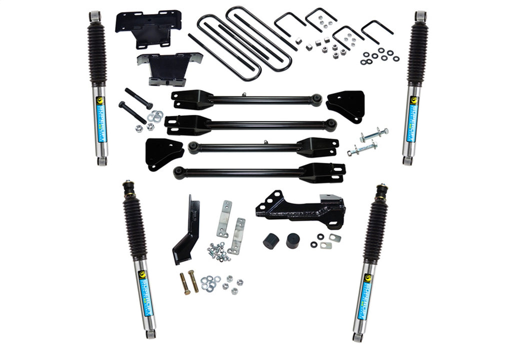 Superlift 4in. 4-Link Lift Kit-17-22 F-250/F-350 4WD-Diesel-w/Bilstein Shocks K166B