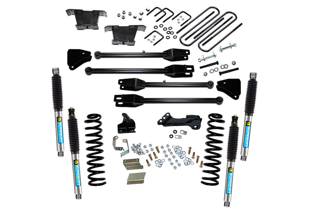 Superlift 4in. Lift Kit-11-16 F250/F350 4WD-Dsl w/4-Link Conversion/Bil Shocks K236B