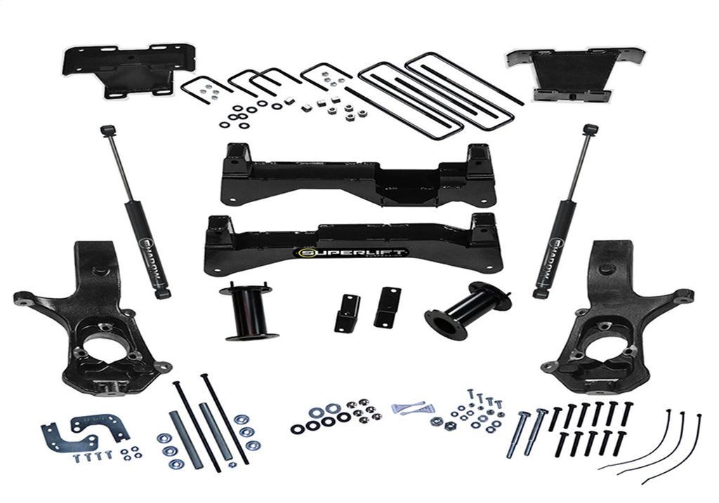 Superlift 8in. Lift Kit-07-16 Silv/Sierra 1500 2WD w Cast Steel Ctrl Arms w SL Rear Shocks K894